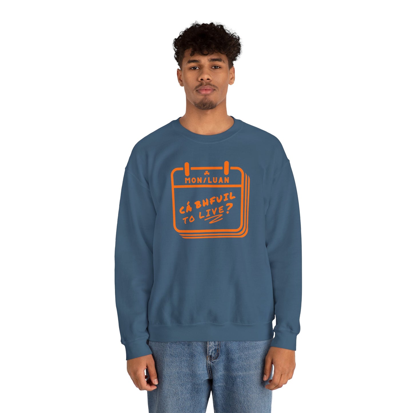 CÁ BHFUIL TO LIVE? Unisex Heavy Blend™ Crewneck Sweatshirt