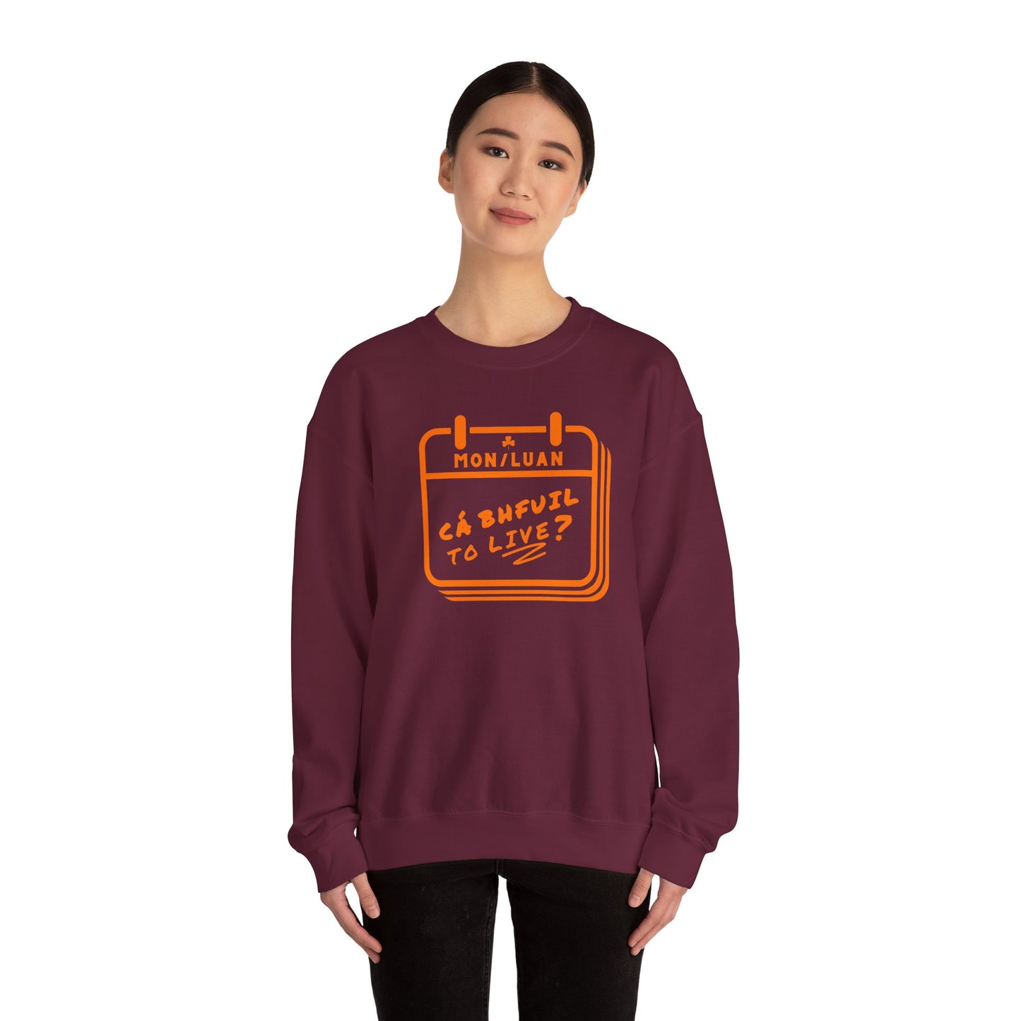 CÁ BHFUIL TO LIVE? Unisex Heavy Blend™ Crewneck Sweatshirt