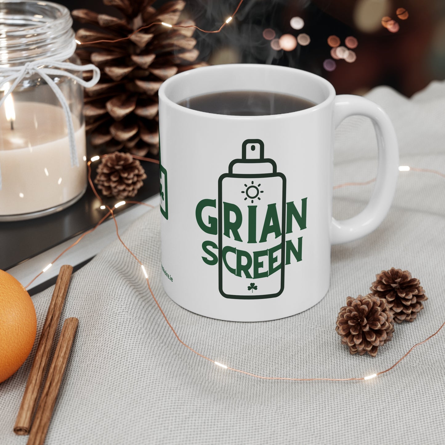 GRIAN SCREEN  33cl White Ceramic Mug