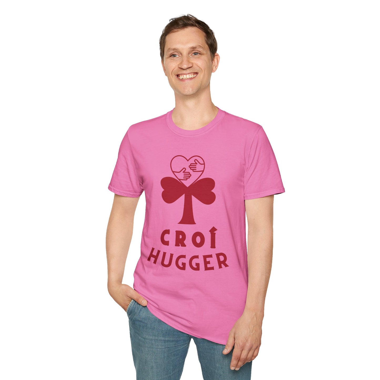 CROÍ HUGGER V DAY Unisex Softstyle 100% Cotton T-Shirt