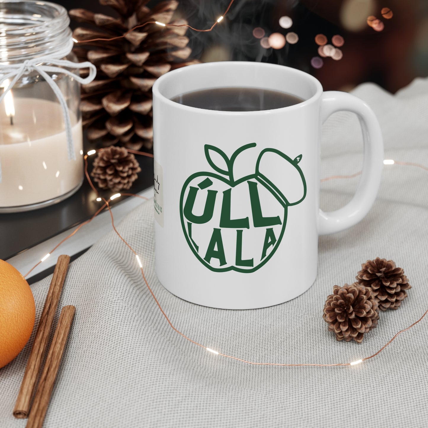 ÚLL LA LA wht 33cl White Ceramic Mug